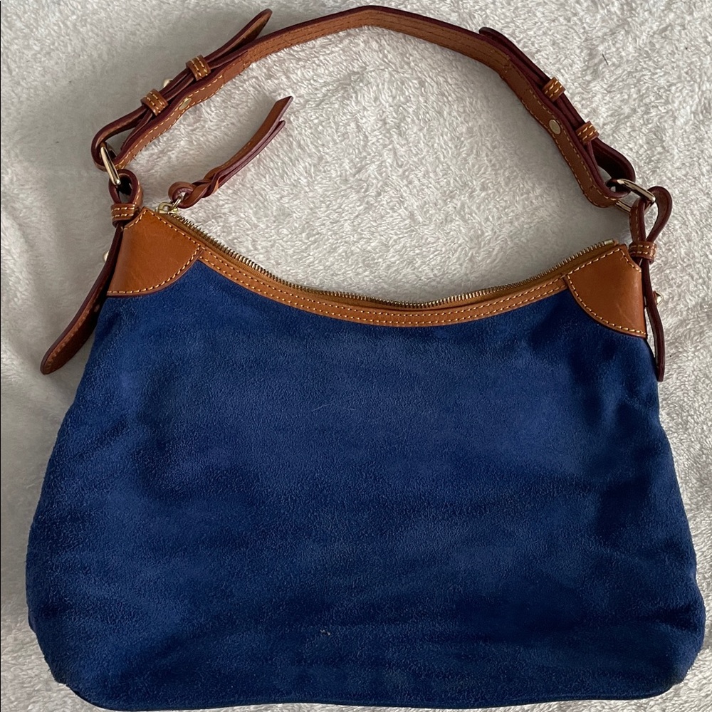 Dooney & Bourke Navy and Tan Shoulder Bag - Picture 6 of 13